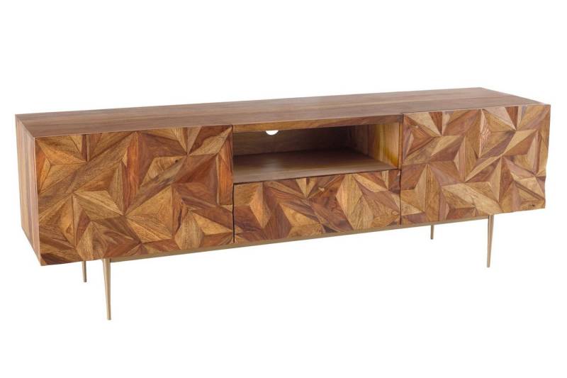 Licht-Erlebnisse TV-Board MALI, 160 cm Holz Schublade Fach Türen Handarbeit von Licht-Erlebnisse