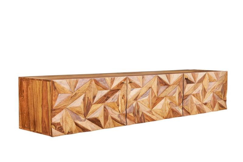 Licht-Erlebnisse TV-Board MALI, Hängeboard 160 cm Holz Handarbeit 3D-Front von Licht-Erlebnisse