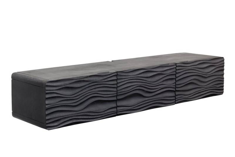 Licht-Erlebnisse TV-Board SARUS, Schwarz 160 cm breit Handarbeit dekorativ hängend von Licht-Erlebnisse