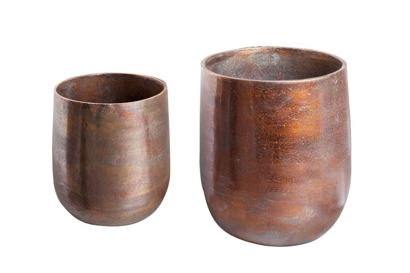 Licht-Erlebnisse Übertopf CARLU, Übertopf 2er Set in Kupfer antik Ø 23 / 29 cm Handarbeit Metall Licht-Erlebnisse Übertopf CARLU, Übertopf 2er Set in Kupfer antik Ø 23 / 29 cm Handarbeit Metall von Licht-Erlebnisse