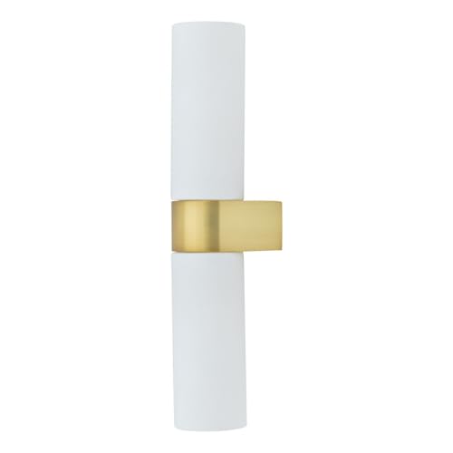Licht-Erlebnisse Up Down Wandleuchte Metall Glas in Messing Weiß IP44 Bad Flur B:5 cm G9 satiniert blendarm Fackel Modern elegant wohnliche Wandlampe Küche JUNARD Licht-Erlebnisse Up Down Wandleuchte Metall Glas in Messing Weiß IP44 Bad Flur B:5 cm G9 satiniert blendarm Fackel Modern elegant wohnliche Wandlampe Küche JUNARD von Licht-Erlebnisse