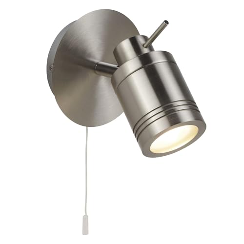 Licht-Erlebnisse Wandlampe mit Schalter IP44 Badezimmerleuchte Wand in Silber matt klein H: 16 cm schwenkbarer Schirm GU10 Spot Wandleuchte Bad Licht-Erlebnisse Wandlampe mit Schalter IP44 Badezimmerleuchte Wand in Silber matt klein H: 16 cm schwenkbarer Schirm GU10 Spot Wandleuchte Bad von Licht-Erlebnisse