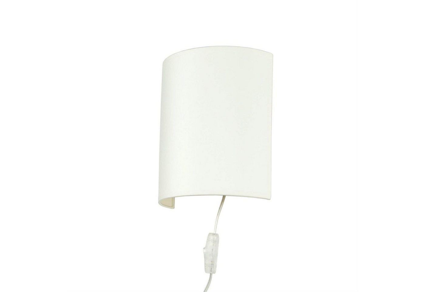 Licht-Erlebnisse Wandleuchte ALICE, ohne Leuchtmittel, Wandlampe mit Schalter Weiß Stoff Loft Design E27 elegant Schlafzimmer von Licht-Erlebnisse