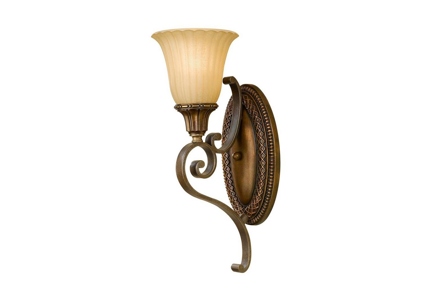 Licht-Erlebnisse Wandleuchte ANABELL 5, ohne Leuchtmittel, Wandlampe Bronze E27 Glas Metall Modern Beleuchtung von Licht-Erlebnisse