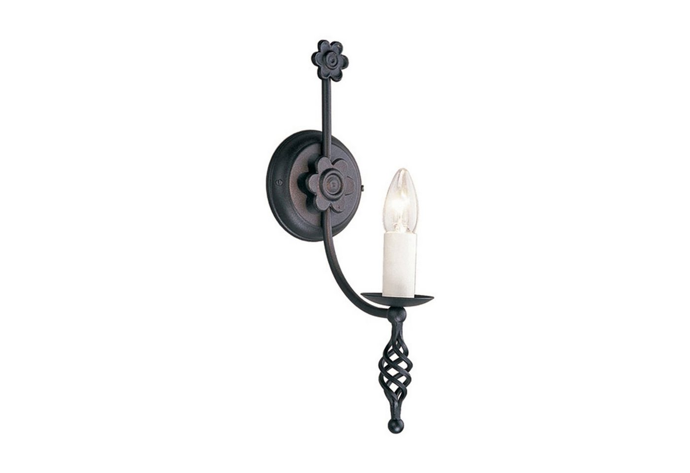 Licht-Erlebnisse Wandleuchte CAMELOT, ohne Leuchtmittel, Wandlampe E14 Schwarz Metall Modern Beleuchtung von Licht-Erlebnisse