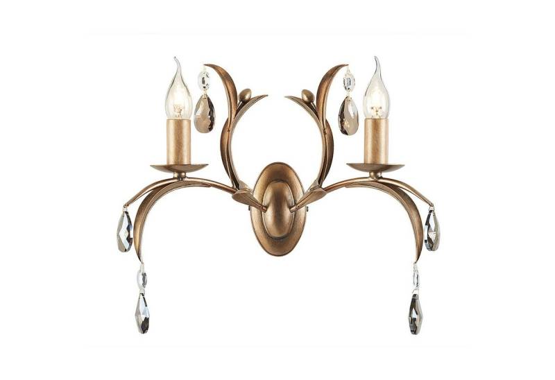 Licht-Erlebnisse Wandleuchte CANDELA 10, ohne Leuchtmittel, Wandlampe Bronze E14 Metall Floral Beleuchtung von Licht-Erlebnisse