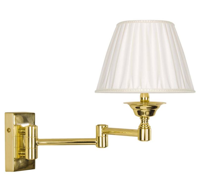 Licht-Erlebnisse Wandleuchte ELEGANT, ohne Leuchtmittel, Wandlampe Messing massiv Premium Weiß Gold 24K E14 Ø20cm rund Flur von Licht-Erlebnisse