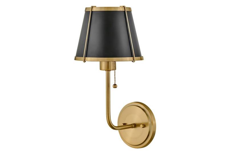 Licht-Erlebnisse Wandleuchte ENZO, ohne Leuchtmittel, Metall E27 H: 40 cm mit Schalter in Messing Schwarz Klassisch Licht-Erlebnisse Wandleuchte ENZO, ohne Leuchtmittel, Metall E27 H: 40 cm mit Schalter in Messing Schwarz Klassisch von Licht-Erlebnisse