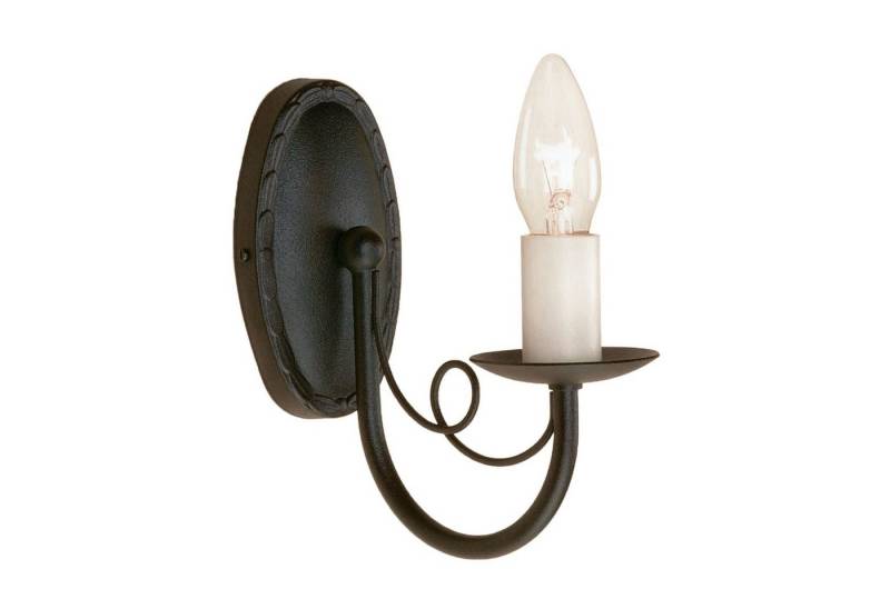 Licht-Erlebnisse Wandleuchte GOTICA 5, ohne Leuchtmittel, Wandlampe Schwarz E14 Metall Rustikal Beleuchtung von Licht-Erlebnisse