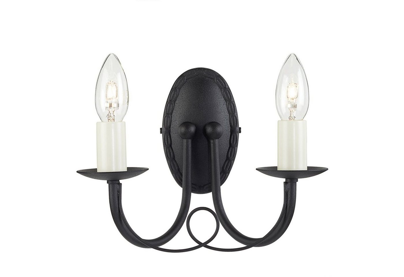Licht-Erlebnisse Wandleuchte GOTICA 5, ohne Leuchtmittel, Wandlampe Schwarz Metall E14 Beleuchtung von Licht-Erlebnisse