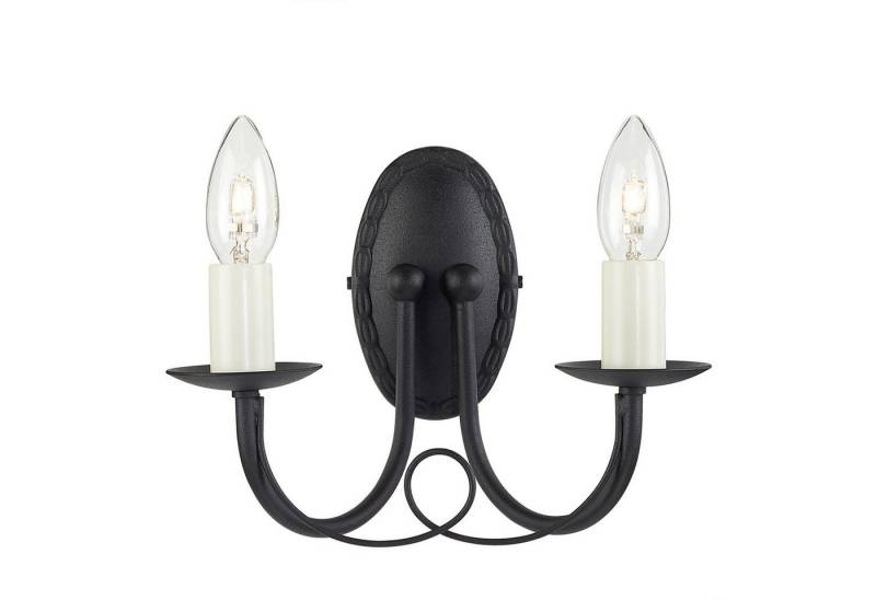 Licht-Erlebnisse Wandleuchte GOTICA 5, ohne Leuchtmittel, Wandlampe Schwarz Metall E14 Beleuchtung von Licht-Erlebnisse