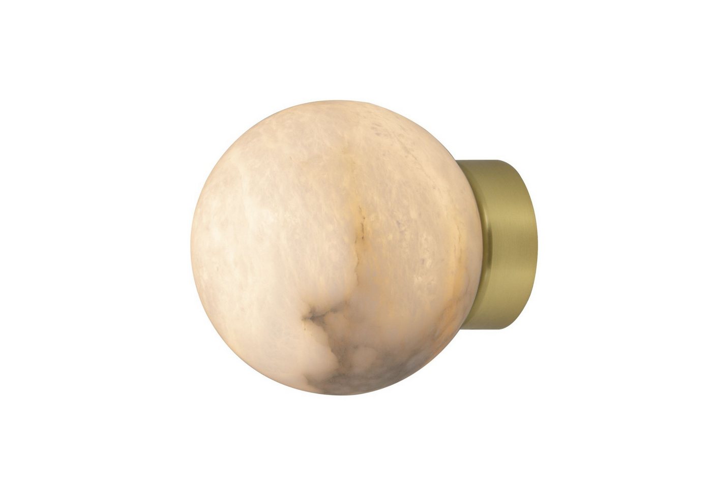 Licht-Erlebnisse Wandleuchte JUNELL, ohne Leuchtmittel, Kugel Schirm Ø 10 cm Alabaster Metall in Messing Natur G9 Licht-Erlebnisse Wandleuchte JUNELL, ohne Leuchtmittel, Kugel Schirm Ø 10 cm Alabaster Metall in Messing Natur G9 von Licht-Erlebnisse