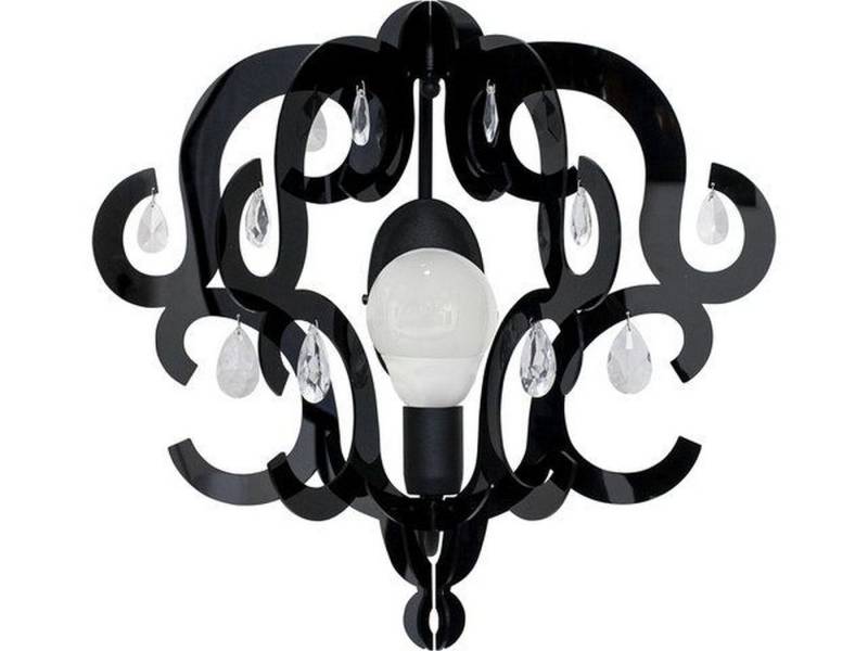 Licht-Erlebnisse Wandleuchte KATERINA, ohne Leuchtmittel, Deckenlampe Schwarz Stahl E27 Rustikal Schlafzimmer von Licht-Erlebnisse