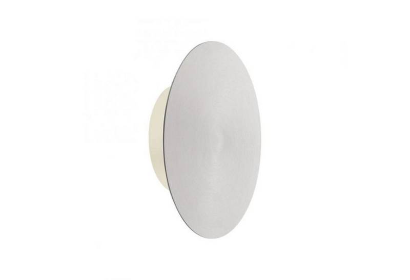 Licht-Erlebnisse Wandleuchte KILFORT, LED fest integriert, LED Metall mit Dimmer Schalter in Silber rund 100 lm Modern von Licht-Erlebnisse