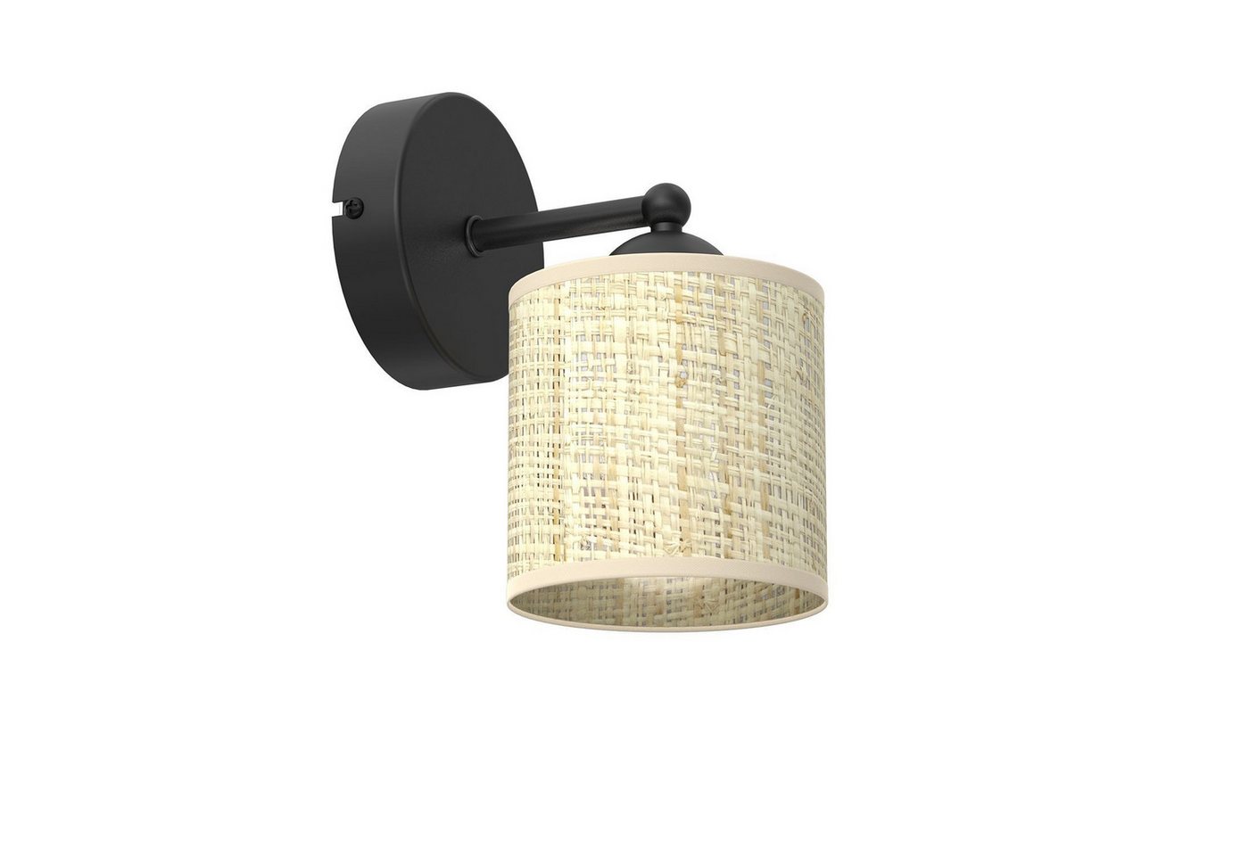 Licht-Erlebnisse Wandleuchte MEKARAN, ohne Leuchtmittel, Metall Rattan E14 Schwarz Natur Downlight Licht-Erlebnisse Wandleuchte MEKARAN, ohne Leuchtmittel, Metall Rattan E14 Schwarz Natur Downlight von Licht-Erlebnisse