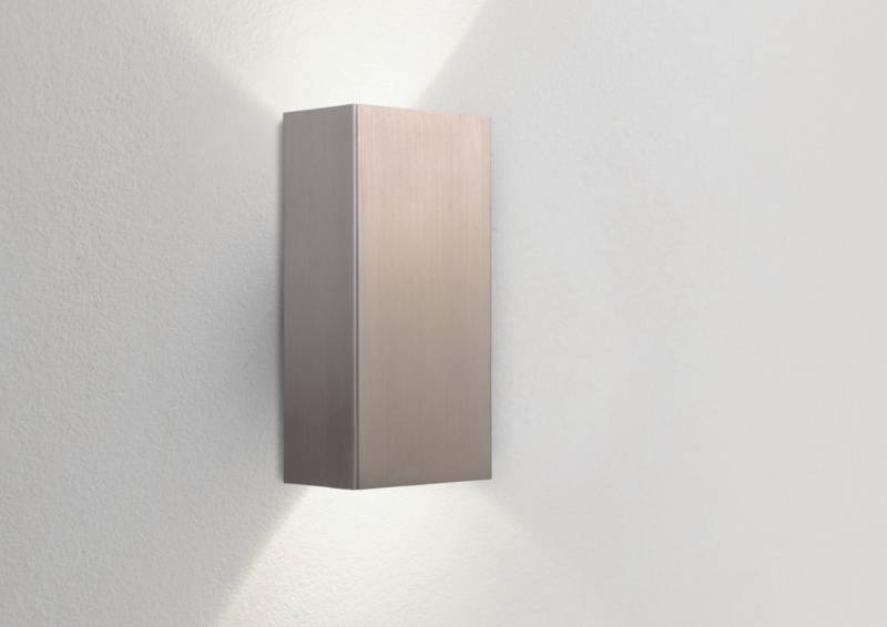 Licht-Erlebnisse Wandleuchte METALLICO, ohne Leuchtmittel, Up Down Wandlampe Metall GU10 20 cm hoch Flur Treppe Wohnzimmer von Licht-Erlebnisse