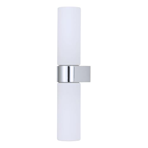Licht-Erlebnisse Wandleuchte Metall Glas in Chrom Weiß IP44 Bad Flur H:29,5 cm G9 Up Down satiniert blendarm Fackel Modern elegant wohnliche Wandlampe Küche JUNARD Licht-Erlebnisse Wandleuchte Metall Glas in Chrom Weiß IP44 Bad Flur H:29,5 cm G9 Up Down satiniert blendarm Fackel Modern elegant wohnliche Wandlampe Küche JUNARD von Licht-Erlebnisse