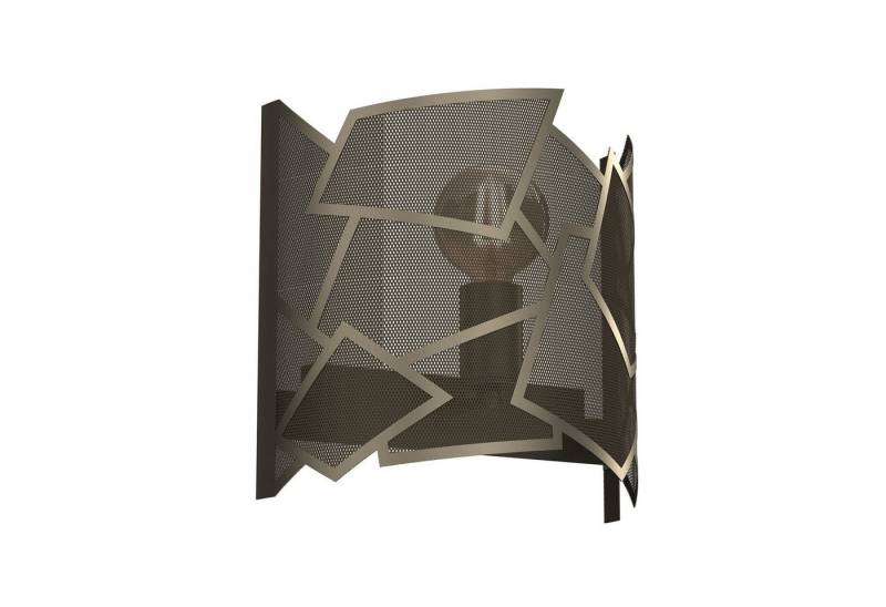 Licht-Erlebnisse Wandleuchte NAREB, ohne Leuchtmittel, Metall Metall in Titanium Gold E27 Modern von Licht-Erlebnisse