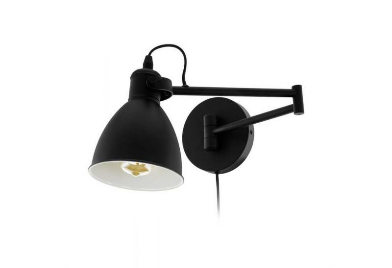 Licht-Erlebnisse Wandleuchte PIERRE, ohne Leuchtmittel, Wandlampe mit Kabel Schalter Schwarz verstellbar von Licht-Erlebnisse