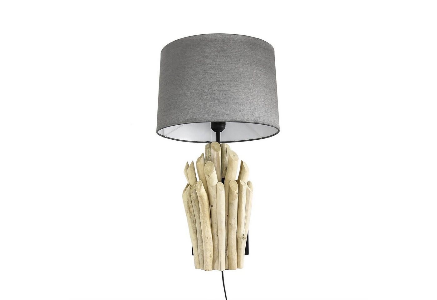 Licht-Erlebnisse Wandleuchte RATCHABURI, ohne Leuchtmittel, Wandlampe E27 Grau Natur Stoff Treibholz Unikat Modern Beleuchtung Licht-Erlebnisse Wandleuchte RATCHABURI, ohne Leuchtmittel, Wandlampe E27 Grau Natur Stoff Treibholz Unikat Modern Beleuchtung von Licht-Erlebnisse