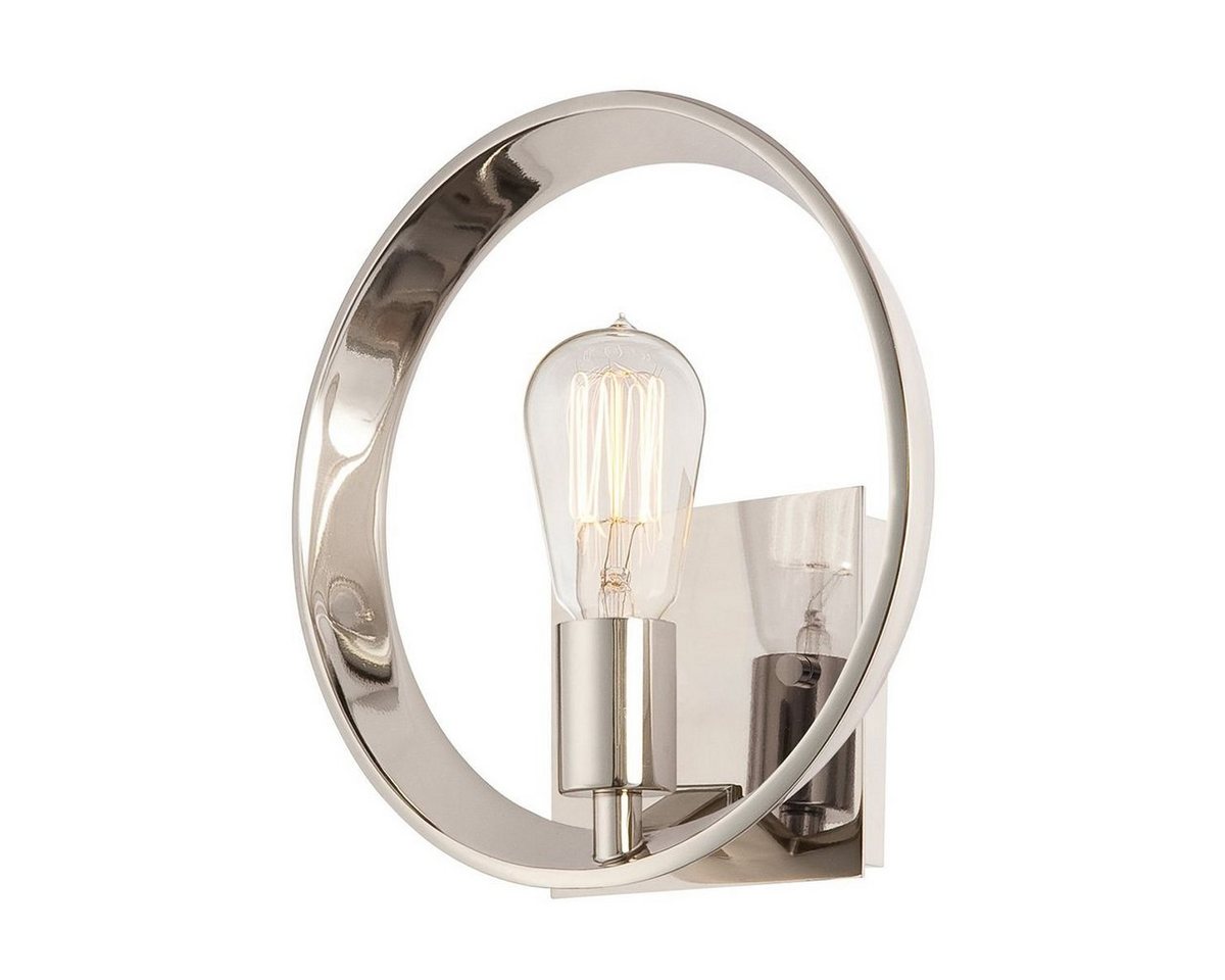 Licht-Erlebnisse Wandleuchte RESFINE, ohne Leuchtmittel, Wandlampe Metall elegant in Silber antik dekorativ für E27 Beleuchtung von Licht-Erlebnisse