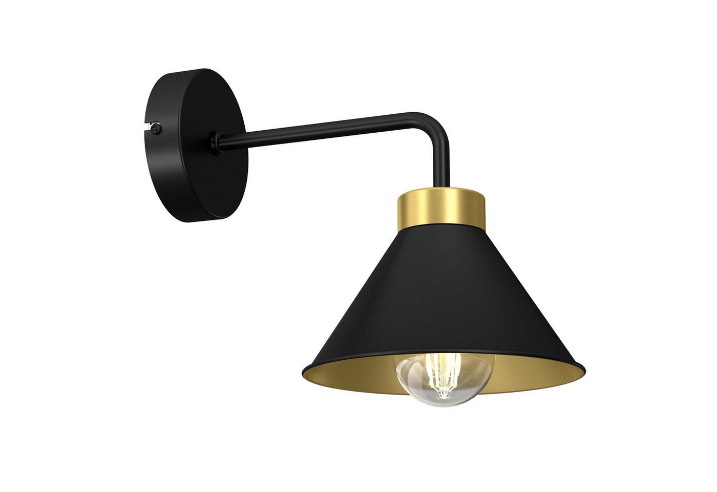 Licht-Erlebnisse Wandleuchte RIAN, ohne Leuchtmittel, Hängelampe Schwarz Gold Metall E27 Vintage Hängeleuchte Licht-Erlebnisse Wandleuchte RIAN, ohne Leuchtmittel, Hängelampe Schwarz Gold Metall E27 Vintage Hängeleuchte von Licht-Erlebnisse