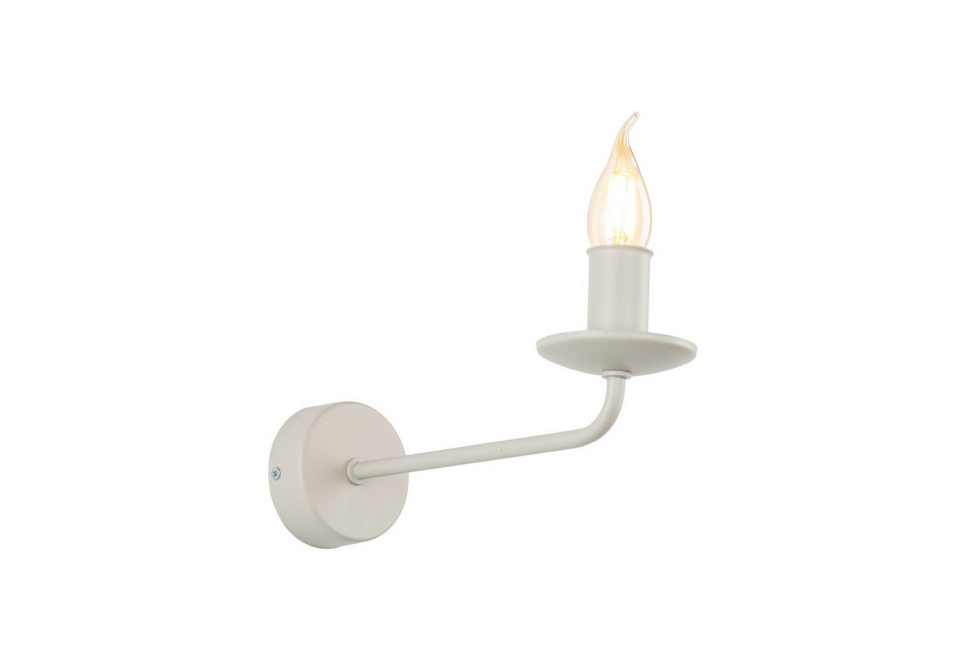 Licht-Erlebnisse Wandleuchte STERRE, ohne Leuchtmittel, Metall Beige H: 23 cm T: 27,5 cm klein für E14 Rustikal Licht-Erlebnisse Wandleuchte STERRE, ohne Leuchtmittel, Metall Beige H: 23 cm T: 27,5 cm klein für E14 Rustikal von Licht-Erlebnisse