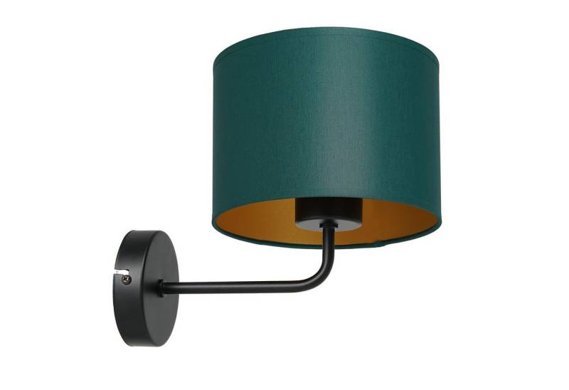 Licht-Erlebnisse Wandleuchte TELLEGNO, ohne Leuchtmittel, Metall E27 in Schwarz Petrol Gold Modern von Licht-Erlebnisse
