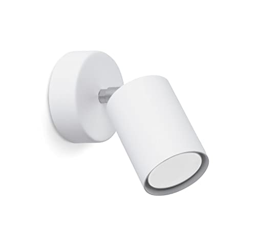 Licht-Erlebnisse Wandleuchte Weiß klein H: 18,5 cm Metall verstellbar GU10 Leselampe Bett Sofa Wohnzimmer Schlafzimmer von Licht-Erlebnisse