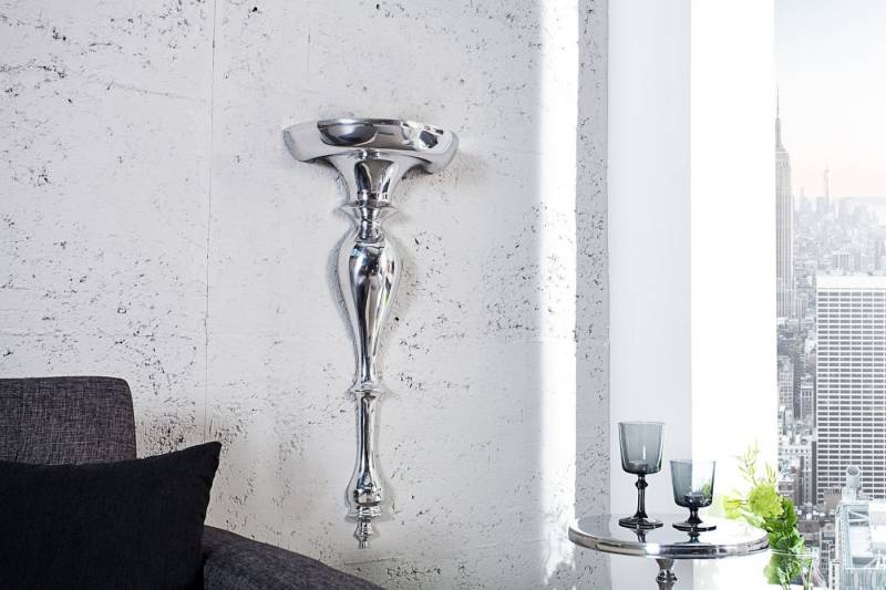 Licht-Erlebnisse Wandregal EDREN, Flaschenregal Silber aus Aluminium von Licht-Erlebnisse