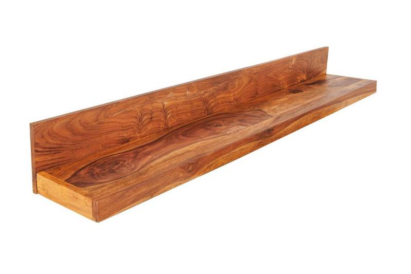 Licht-Erlebnisse Wandregal MAKASSAR, Wand 110 cm breit Holz massiv schwebend Modern Wand von Licht-Erlebnisse