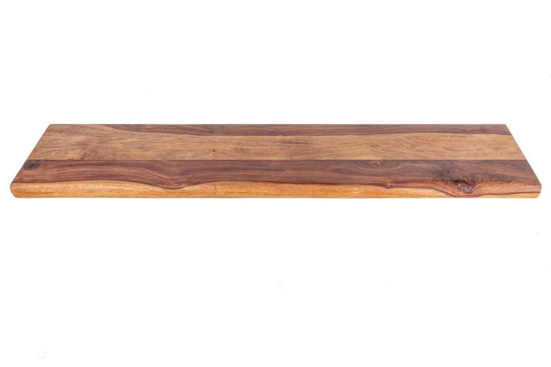 Licht-Erlebnisse Wandregal POE, Holz 80 cm breit mit Baumkante Schwebend von Licht-Erlebnisse