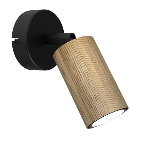 Licht-Erlebnisse Wandstrahler Holz Metall Schwarz Natur Flur Schlafzimmer B:8 cm GU10 akzentuiert wohnlich flexible Wandleuchte Wohnzimmer ORIRIG Licht-Erlebnisse Wandstrahler Holz Metall Schwarz Natur Flur Schlafzimmer B:8 cm GU10 akzentuiert wohnlich flexible Wandleuchte Wohnzimmer ORIRIG von Licht-Erlebnisse