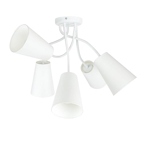 Licht-Erlebnisse Weiße Deckenleuchte verstellbare Arme stylisch 5-flammig BANTA Moderne Lampe Esszimmer Wohnzimmer Licht-Erlebnisse Weiße Deckenleuchte verstellbare Arme stylisch 5-flammig BANTA Moderne Lampe Esszimmer Wohnzimmer von Licht-Erlebnisse