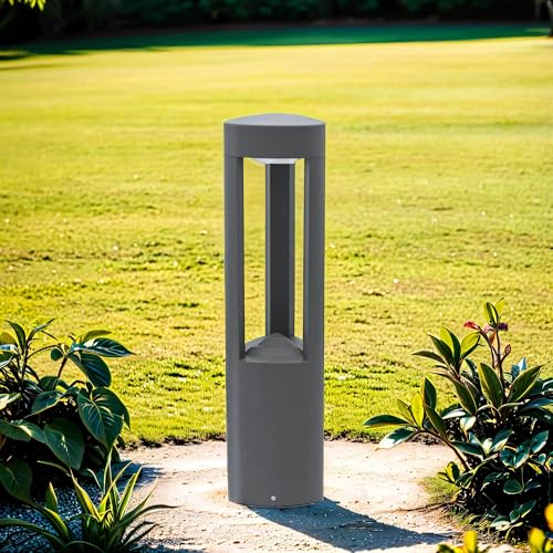 Licht-Erlebnisse Standleuchte Außen, Außenlampe Anthrazit, Gartenlampe, Aluguss, Modern, blendarm, vielseitig, 50 cm, IP54, GX53, Garten, Terrasse, Wegeleuchte Außen von Licht-Erlebnisse