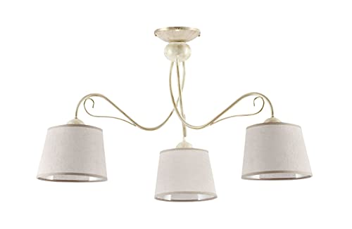Licht-Erlebnisse Wohnliche Deckenleuchte LOCOLA Stoff Metall Klassisch Ø80cm große Deckenlampe Wohnzimmer Esszimmer Licht-Erlebnisse Wohnliche Deckenleuchte LOCOLA Stoff Metall Klassisch Ø80cm große Deckenlampe Wohnzimmer Esszimmer von Licht-Erlebnisse