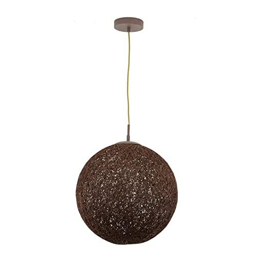 Licht-Erlebnisse Wohnliche Hängelampe TADANO Braun rund Geflecht Ø39cm Modern Kugel Lampe Esszimmer Wohnzimmer Licht-Erlebnisse Wohnliche Hängelampe TADANO Braun rund Geflecht Ø39cm Modern Kugel Lampe Esszimmer Wohnzimmer von Licht-Erlebnisse