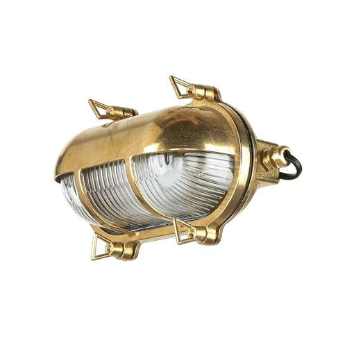 Licht-Erlebnisse Wandleuchte Außen Messing Glas IP64 Terrasse Eingang B:21 cm E27 Riffel Schiffslampe Maritim Rustikale Außenwandlampe Garten SKIATHOS Licht-Erlebnisse Wandleuchte Außen Messing Glas IP64 Terrasse Eingang B:21 cm E27 Riffel Schiffslampe Maritim Rustikale Außenwandlampe Garten SKIATHOS von Licht-Erlebnisse