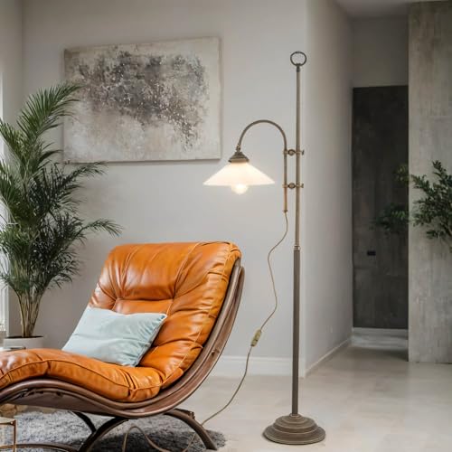 Premium Stehleuchte aus Messing Antik E27 bis 40W 230V Glas matt Wohnzimmer Lampe Leuchte innen Beleuchtung Bodenleuchte Bodenlampe Premium Stehleuchte aus Messing Antik E27 bis 40W 230V Glas matt Wohnzimmer Lampe Leuchte innen Beleuchtung Bodenleuchte Bodenlampe von Licht-Erlebnisse