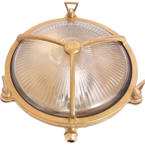 Licht-Erlebnisse Wandleuchte Messing Glas IP64 für Balkon Garten Ø21 cm E27 max. 20 W rund Rustikal Maritime Wandaußenleuchte Terrasse KARPAHTOS Licht-Erlebnisse Wandleuchte Messing Glas IP64 für Balkon Garten Ø21 cm E27 max. 20 W rund Rustikal Maritime Wandaußenleuchte Terrasse KARPAHTOS von Licht-Erlebnisse