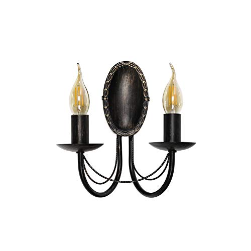 Licht-Erlebnisse Wandleuchte Metall Braun Antik Küche Flur Wohnzimmer T:15 cm E14 max. 60 Watt inkl. Kerzen Klassische Wandlampe Schlafzimmer WIOLETTA Licht-Erlebnisse Wandleuchte Metall Braun Antik Küche Flur Wohnzimmer T:15 cm E14 max. 60 Watt inkl. Kerzen Klassische Wandlampe Schlafzimmer WIOLETTA von Licht-Erlebnisse