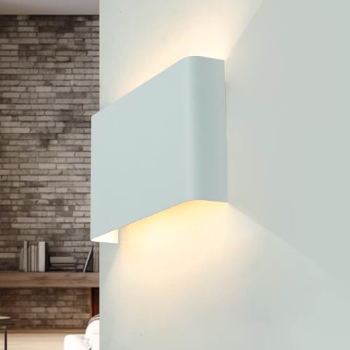 Licht-Erlebnisse Up Down Wandleuchte Innen Metall Weiß Wohnzimmer Schlafzimmer B:25,5 cm G9 max. 10 W 2-flammig kompakt Moderne Wandlampe Flur HAGA von Licht-Erlebnisse