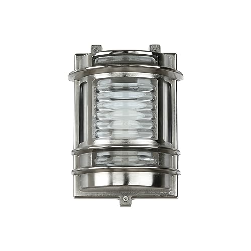 Licht-Erlebnisse Wandlampe Außen Glas Messing in Nickel IP64 Haus Eingang T:17 cm E27 Rustikal Maritim wetterfeste Outdoor Wandleuchte Garten GRACIA Licht-Erlebnisse Wandlampe Außen Glas Messing in Nickel IP64 Haus Eingang T:17 cm E27 Rustikal Maritim wetterfeste Outdoor Wandleuchte Garten GRACIA von Licht-Erlebnisse