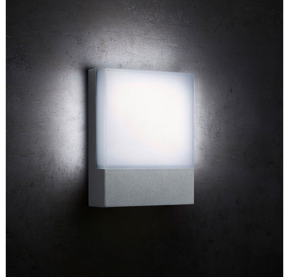 Licht-Trend Außen-Wandleuchte Pad LED-Außenwandleuchte 20cm 540lm Anthrazit, Weiß, Warmweiß von Licht-Trend
