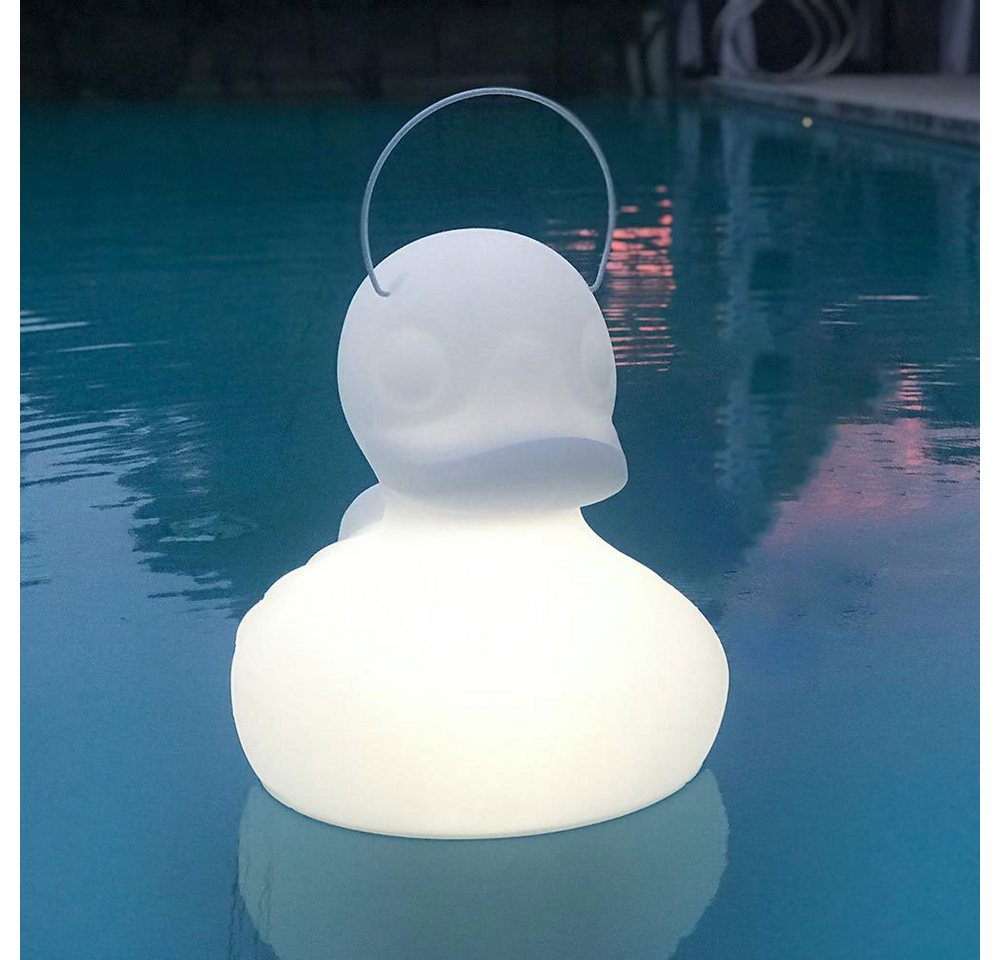 Licht-Trend Dekolicht Schwimmfähige Akku-LED-Lampe Duck-Duck XL Weiß von Licht-Trend