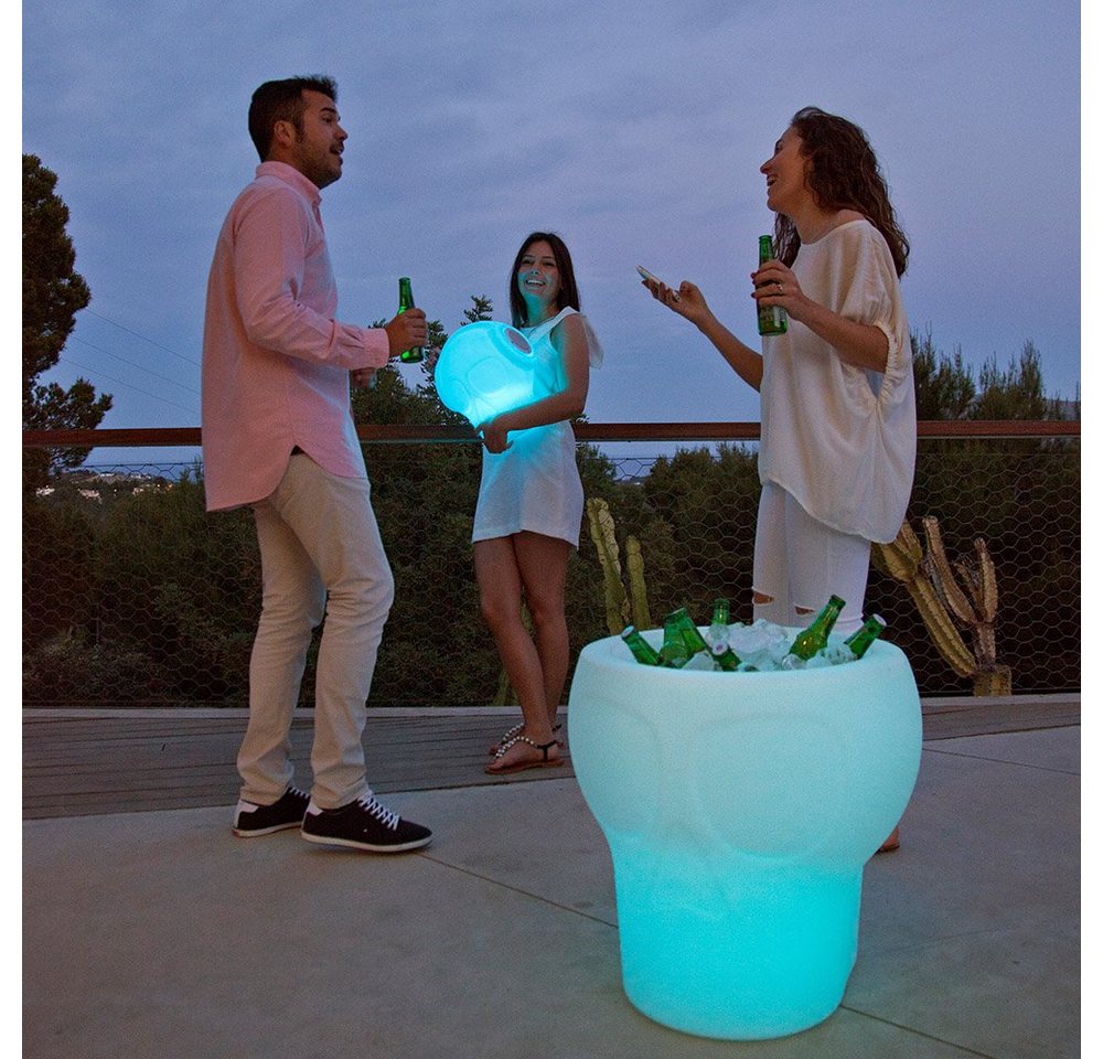 Licht-Trend Gartenleuchte LED-Flaschenkühler Melvin Totenkopf mit Akku Weiß, RGB & Warmweiß - Kaltweiß von Licht-Trend