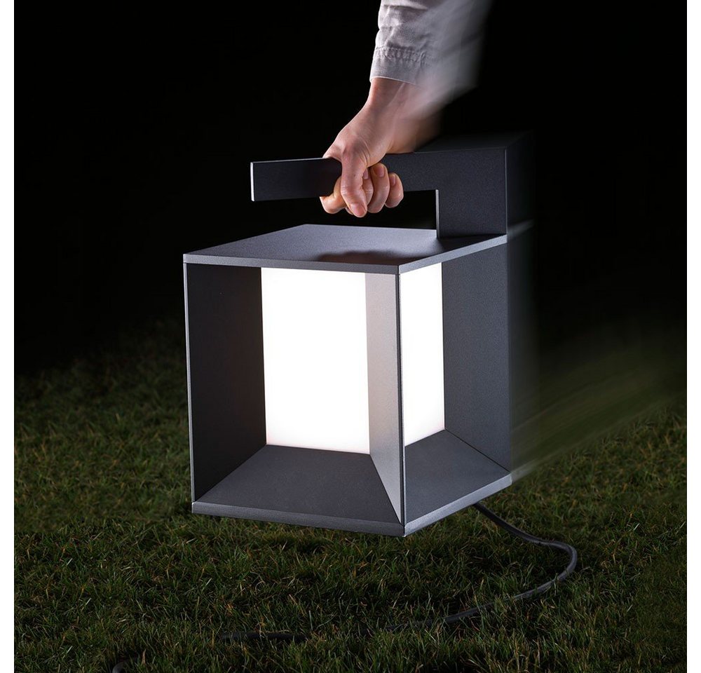 Licht-Trend Gartenleuchte Mineur LED-Boden-Außenleuchte tragbar 830lm Anthrazit, Weiß, Warmweiß von Licht-Trend
