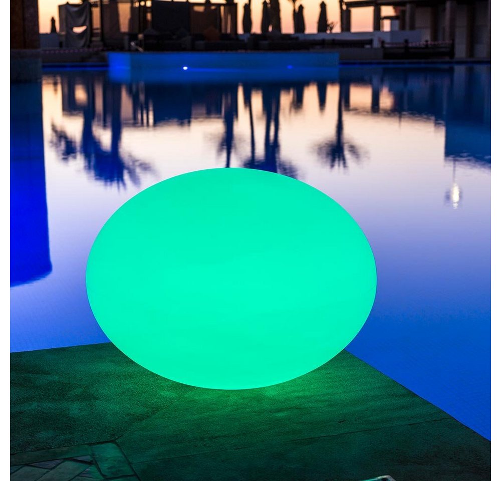 Licht-Trend Gartenleuchte Akku LED-Designleuchte Flatball mit App-Steuerung Weiß von Licht-Trend