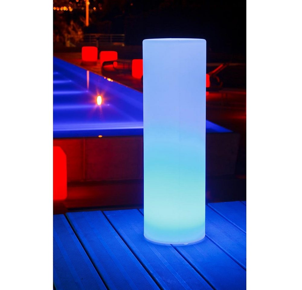Licht-Trend Gartenleuchte LED Außen-Dekolampe Tower 70cm Akkubetrieb mit App-Steuerung Weiß von Licht-Trend