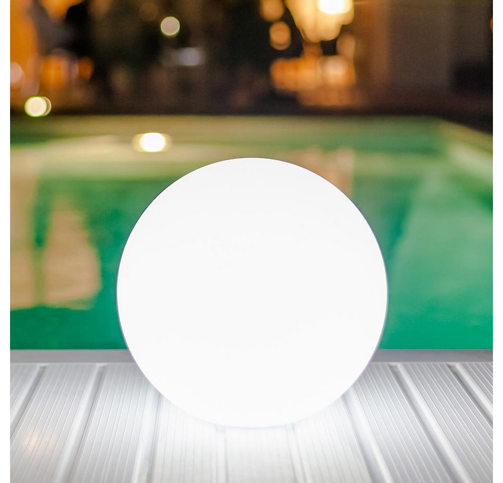 Licht-Trend Gartenleuchte Kabellose LED-Outdoorlampe Pearl mit App-Steuerung Weiß von Licht-Trend